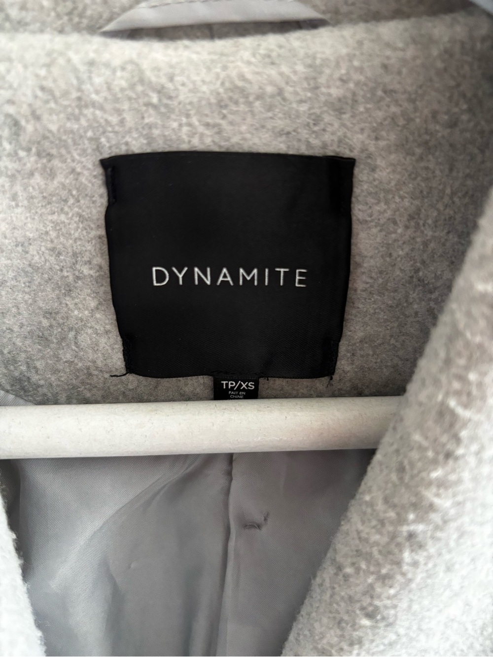 Dynamite Light Gray Wool-Blend Wrap Coat - Picture 2 of 2